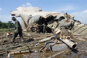 /گزارش تصویری/سقوط هواپیمای c-130 در اندونزی